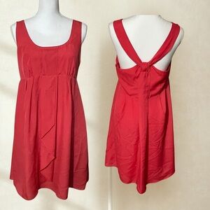 Jessica Simpson Sz 12 Coral Sundress with flowing pleated front design, lined